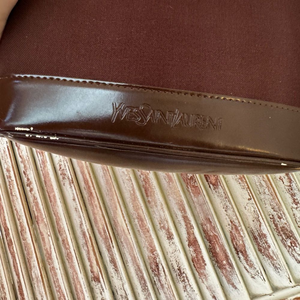 AUTH YSL VINTAGE BURGUNDY BAG