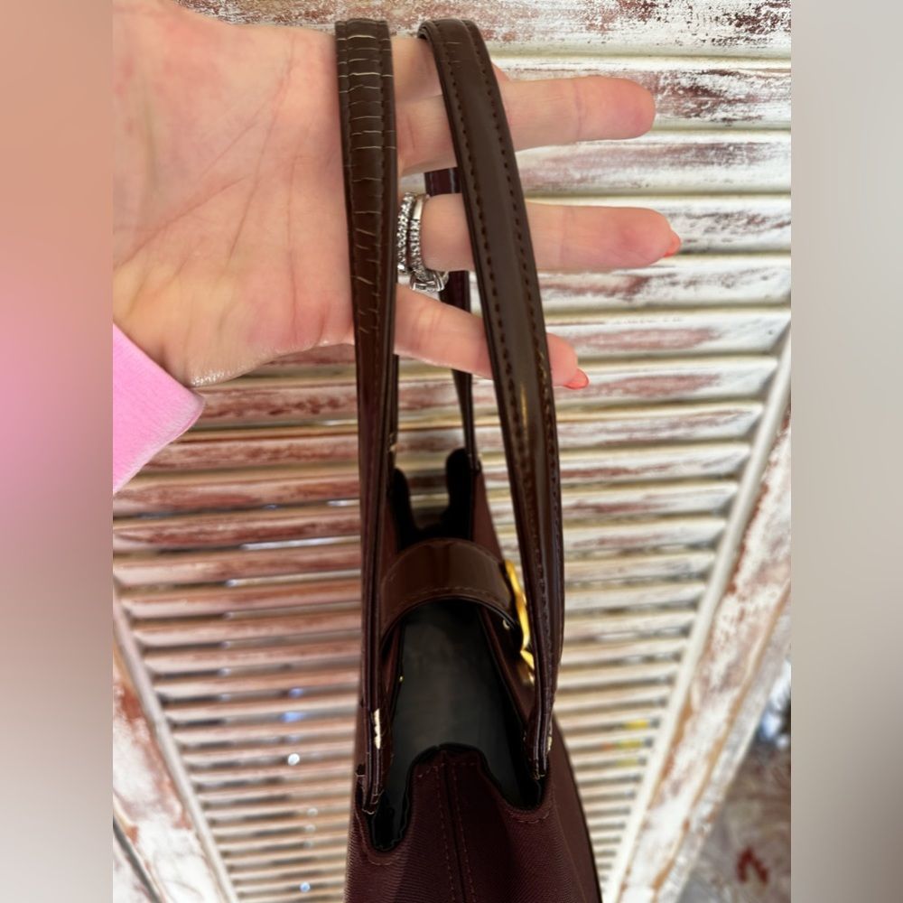 AUTH YSL VINTAGE BURGUNDY BAG