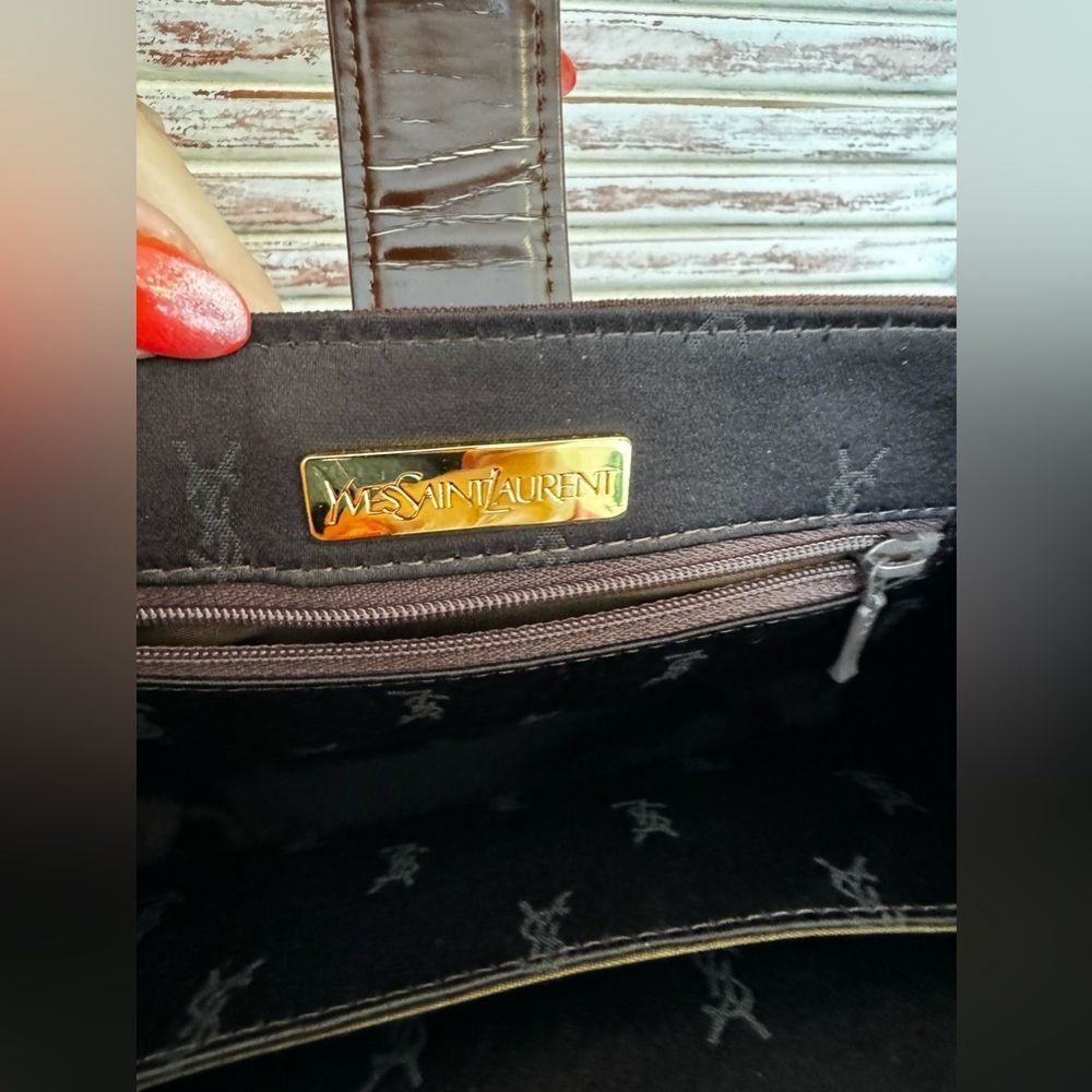 AUTH YSL VINTAGE BURGUNDY BAG