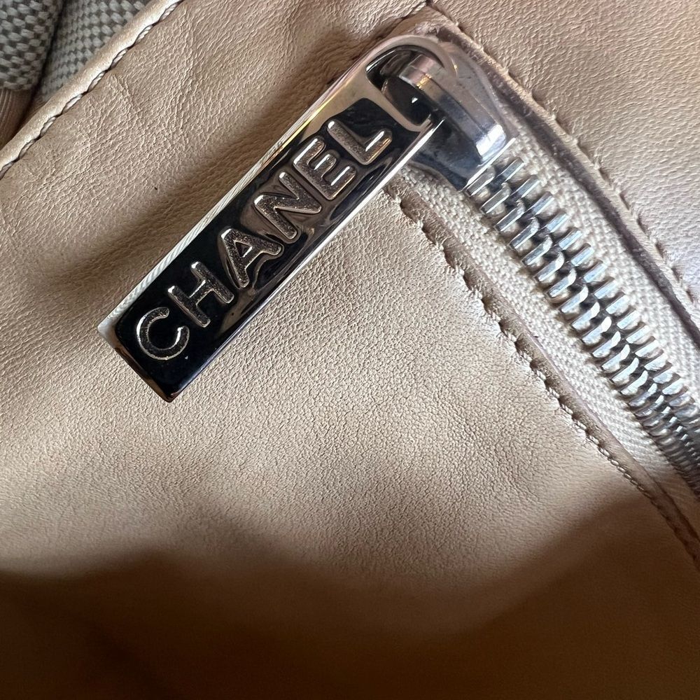 AUTH CHANEL VINTAGE CANVAS TOTE BAG