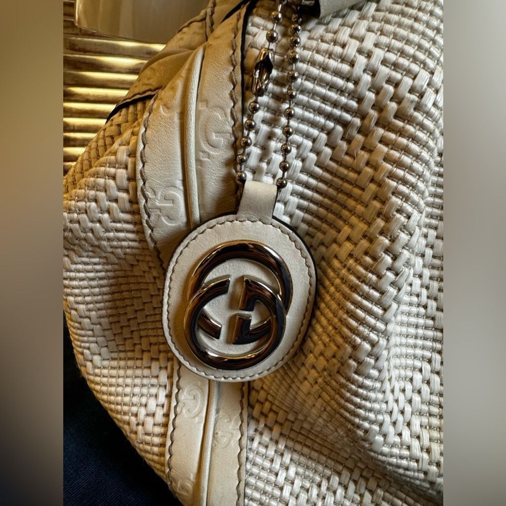 AUTH GUCCI HANDBAG WHITE
