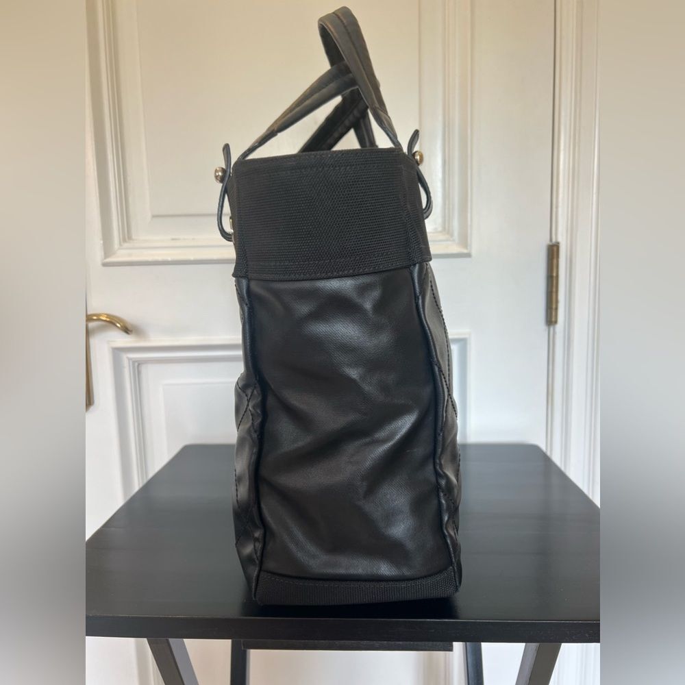 AUTH CHANEL BIARRITZ MM TOTE BAG IN BLACK