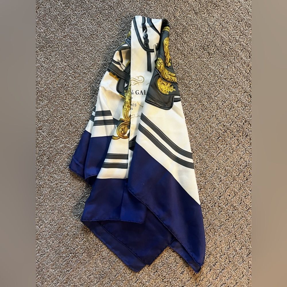 AUTH HERMES SCARF- BRIDES DE GALA 100%Silk