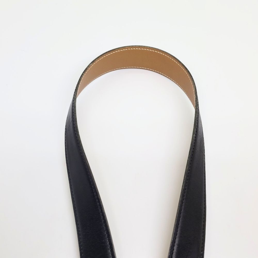 HERMES Brown/Black Gold Buckle 65 Y Constance Reversible Belt