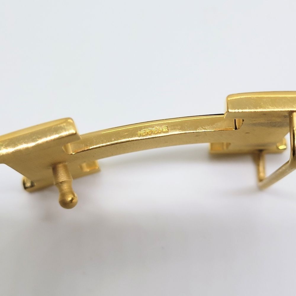 HERMES Brown/Black Gold Buckle 65 Y Constance Reversible Belt