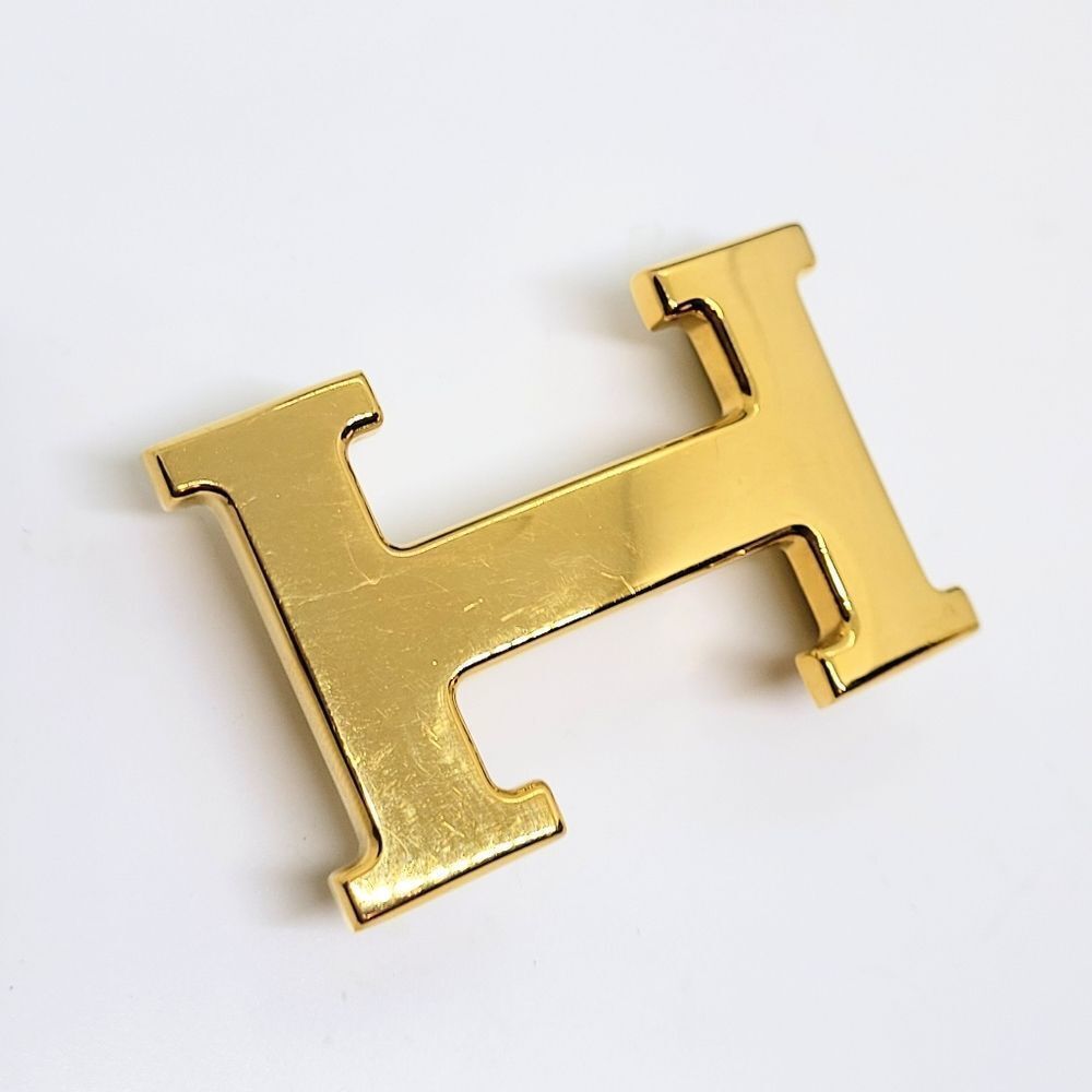 HERMES Brown/Black Gold Buckle 65 Y Constance Reversible Belt