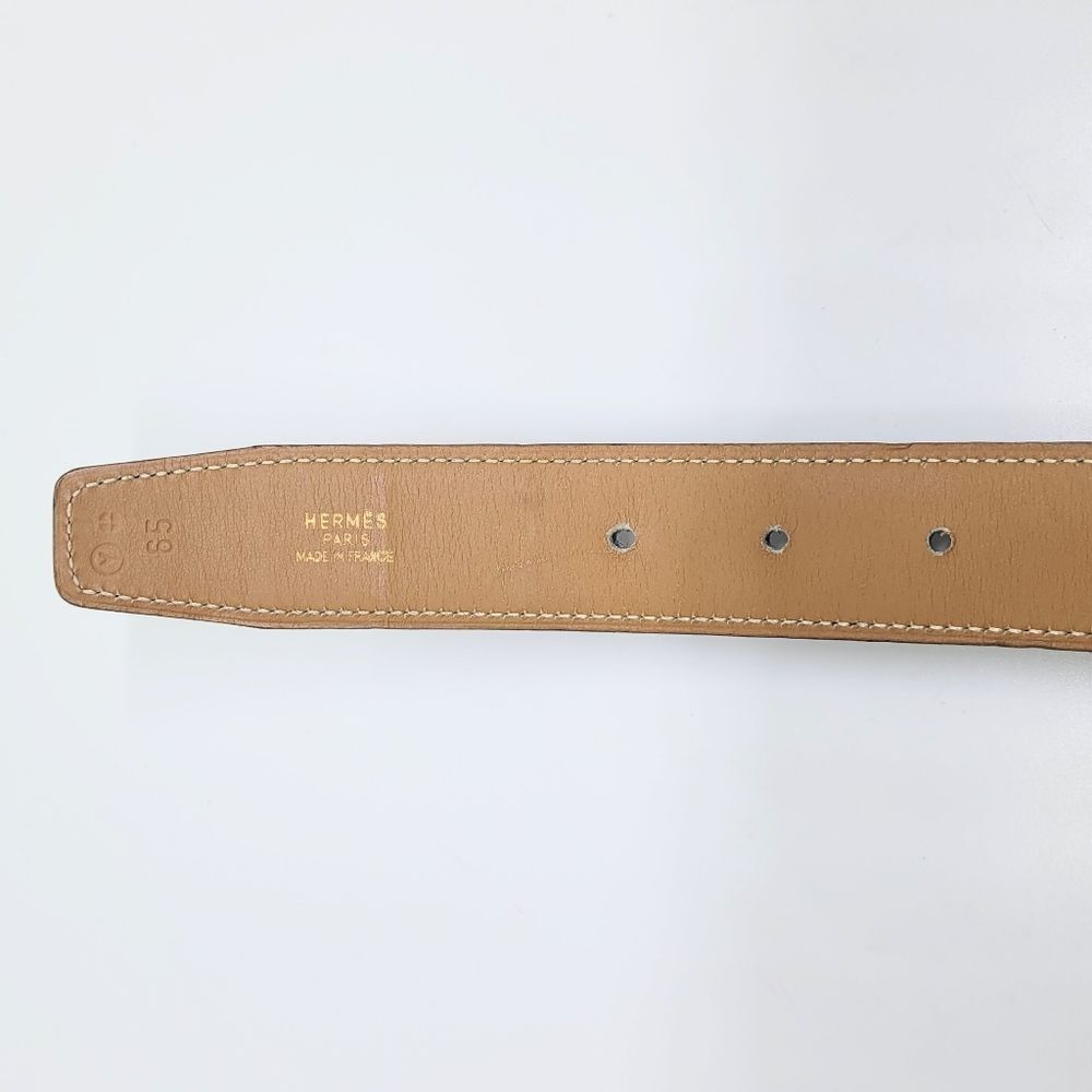 HERMES Brown/Black Gold Buckle 65 Y Constance Reversible Belt
