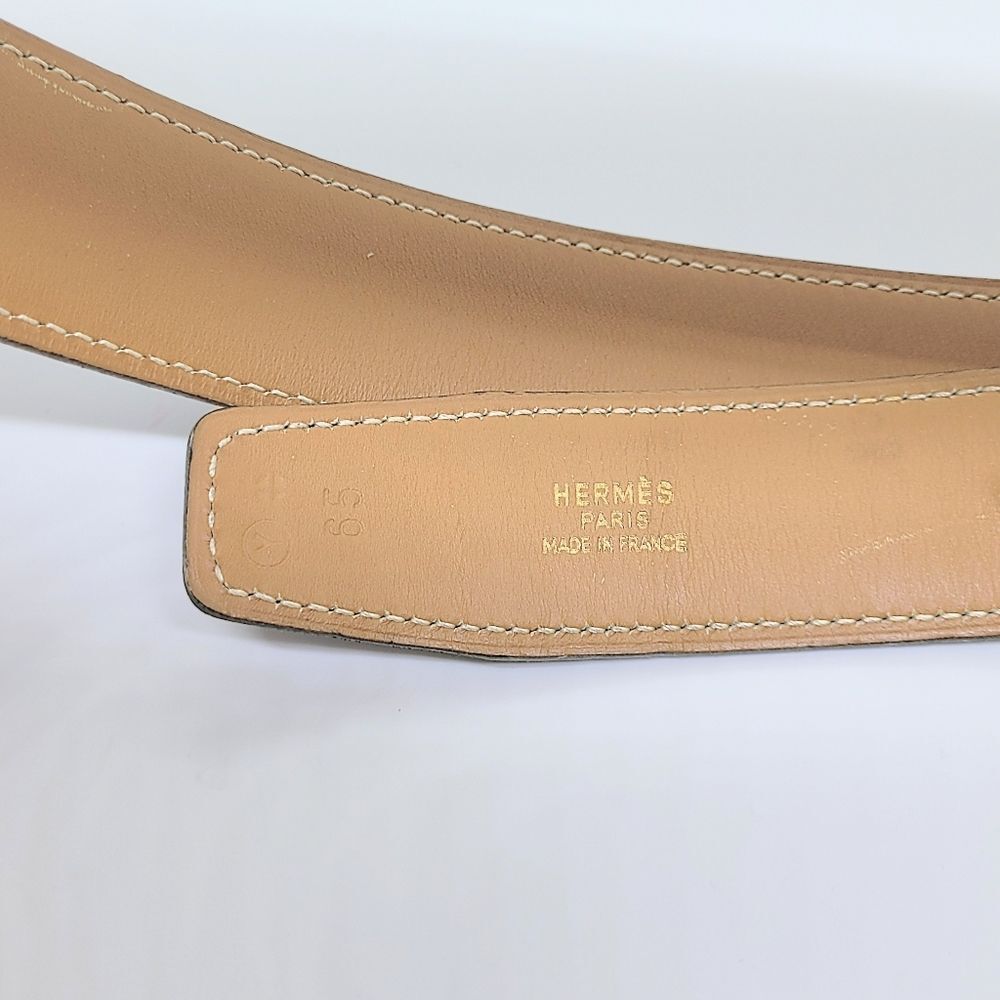 HERMES Brown/Black Gold Buckle 65 Y Constance Reversible Belt