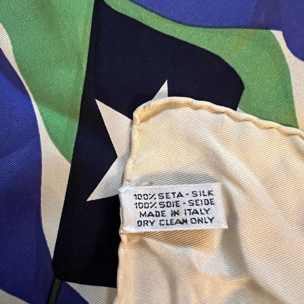 AUTH CHANEL FLAG SCARF- 100% silk