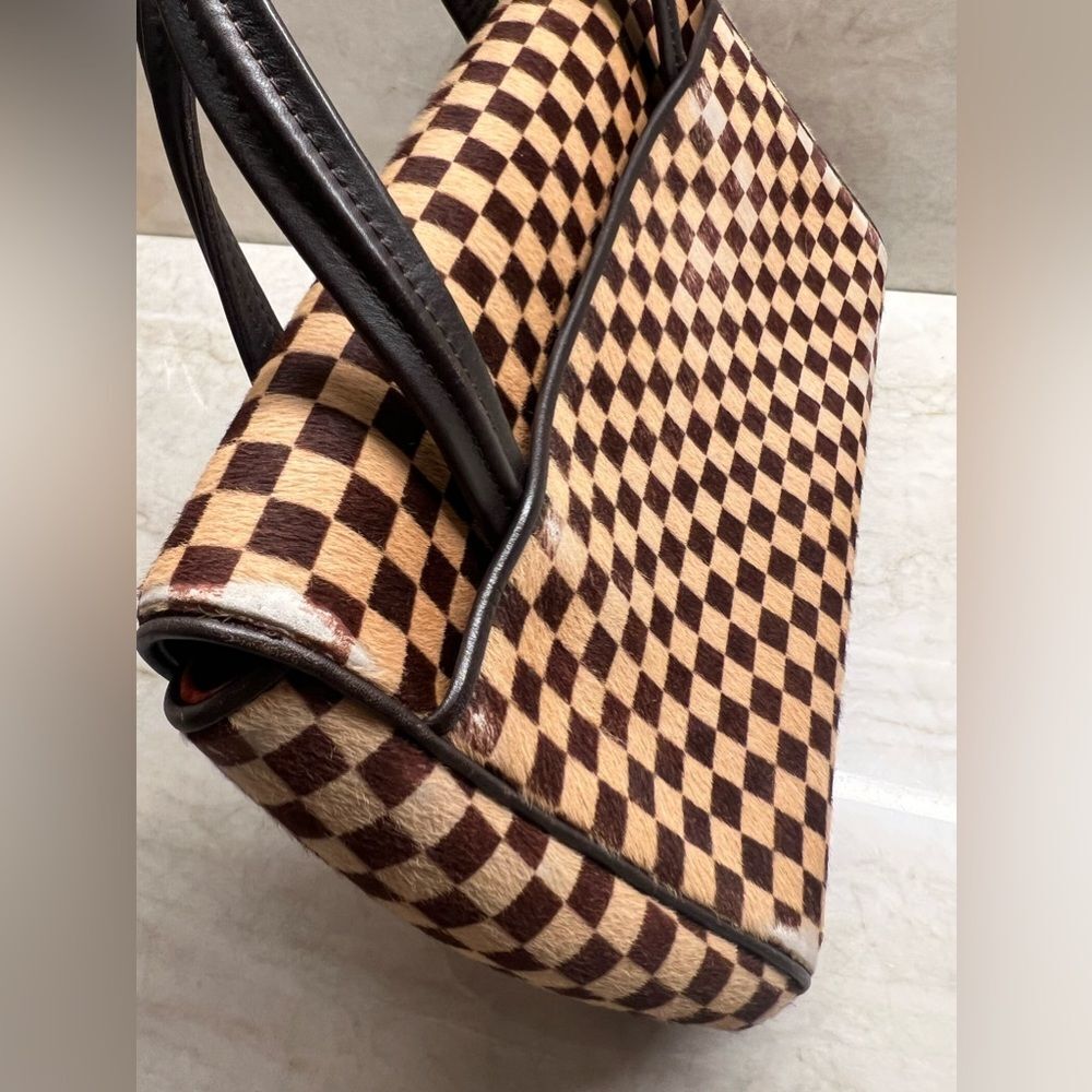 AUTH LOUIS VUITTON DAMIER SAUVAGE PONY HAIR BAG