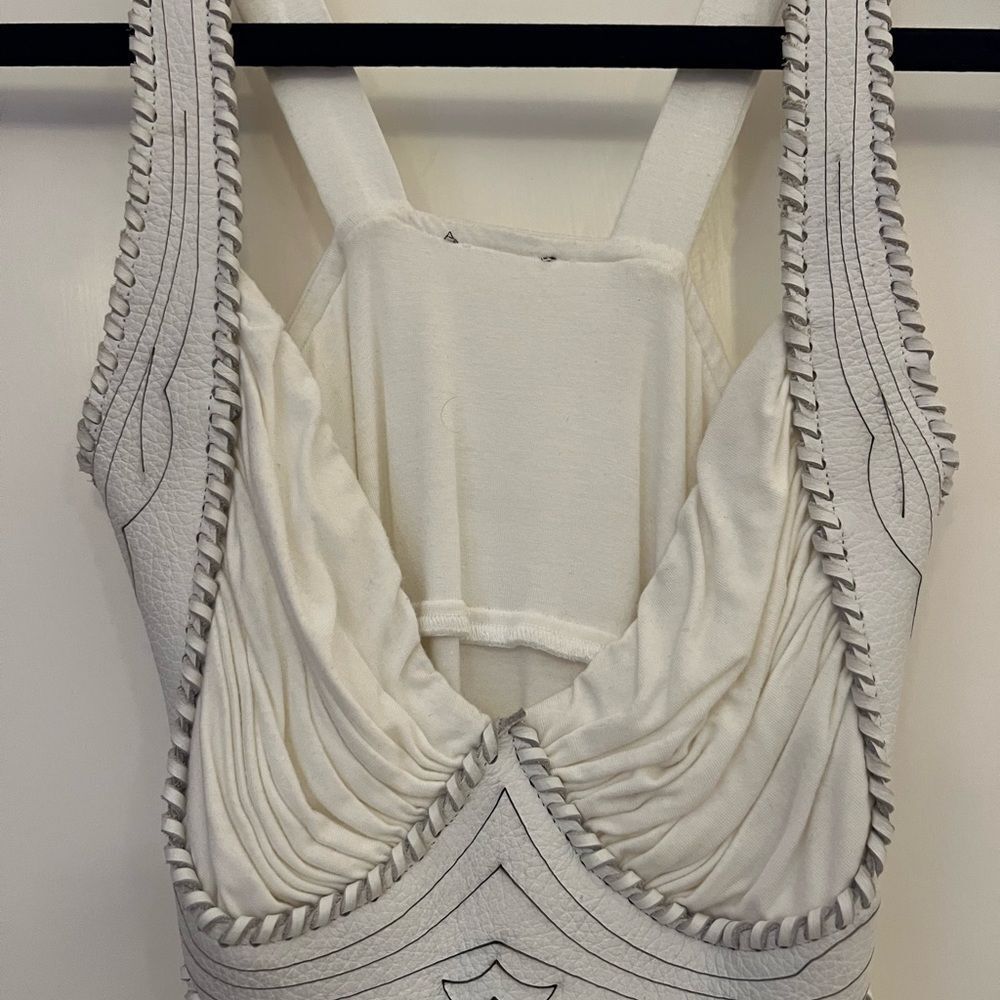 White dress with built in bra/corset in small