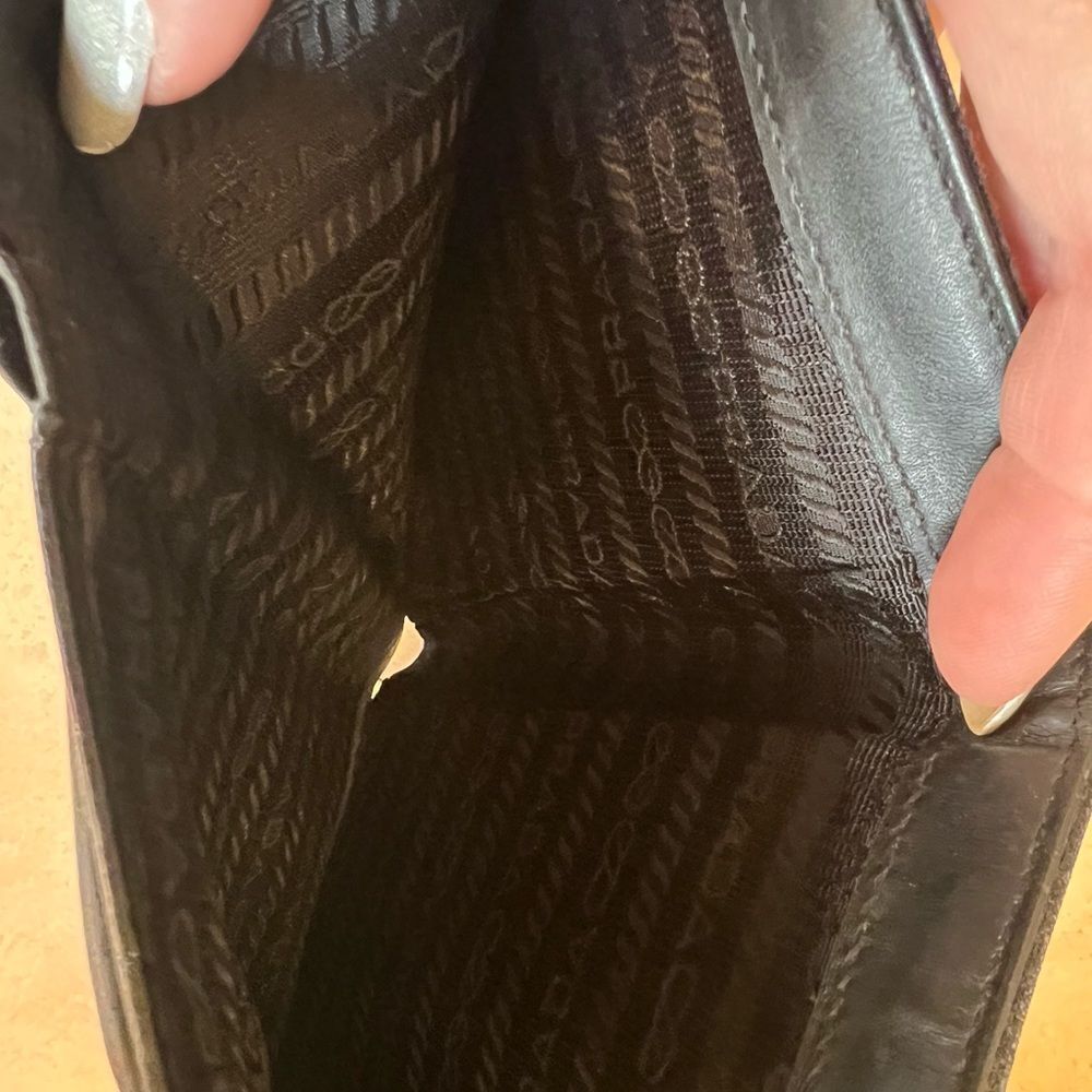 AUTH PRADA WALLET- bifold gray