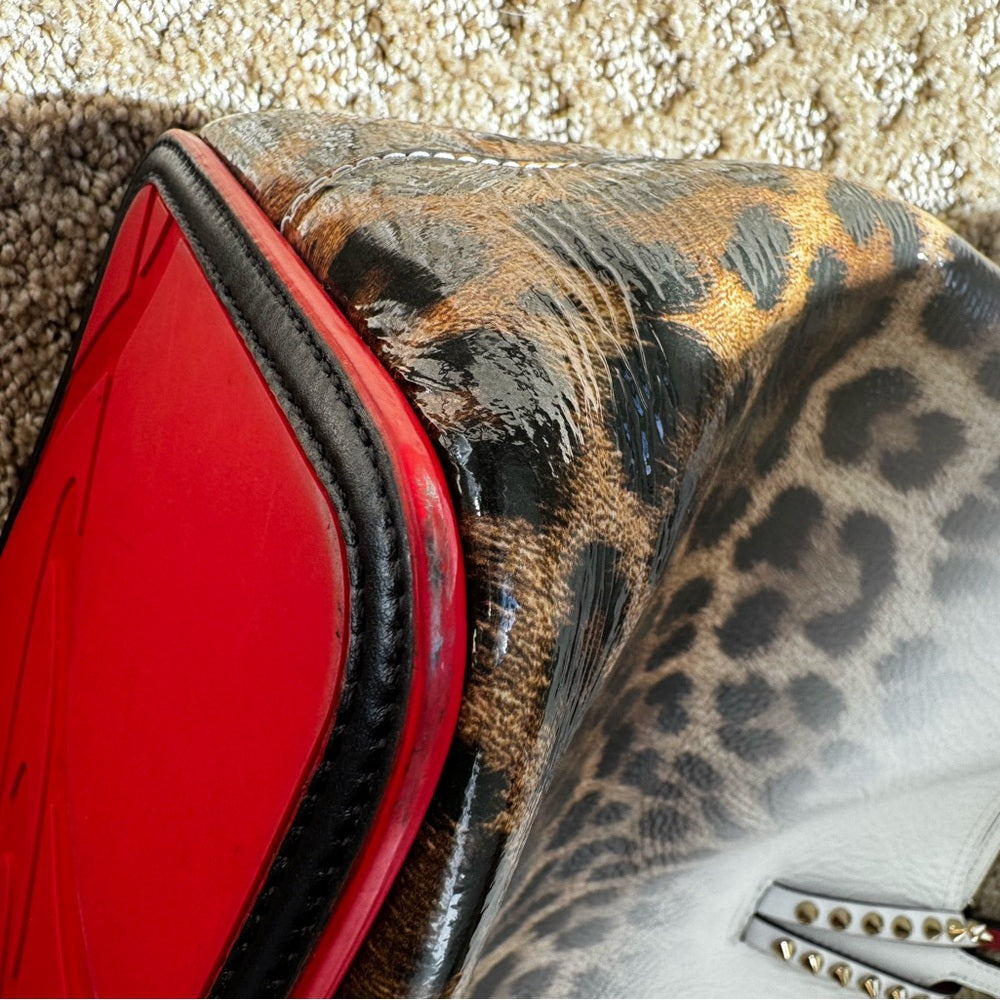 **RARE** AUTH CHRISTIAN LOUBOUTIN AMBRE LEOPARD TOTE BAG