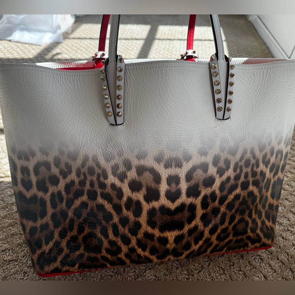 **RARE** AUTH CHRISTIAN LOUBOUTIN AMBRE LEOPARD TOTE BAG