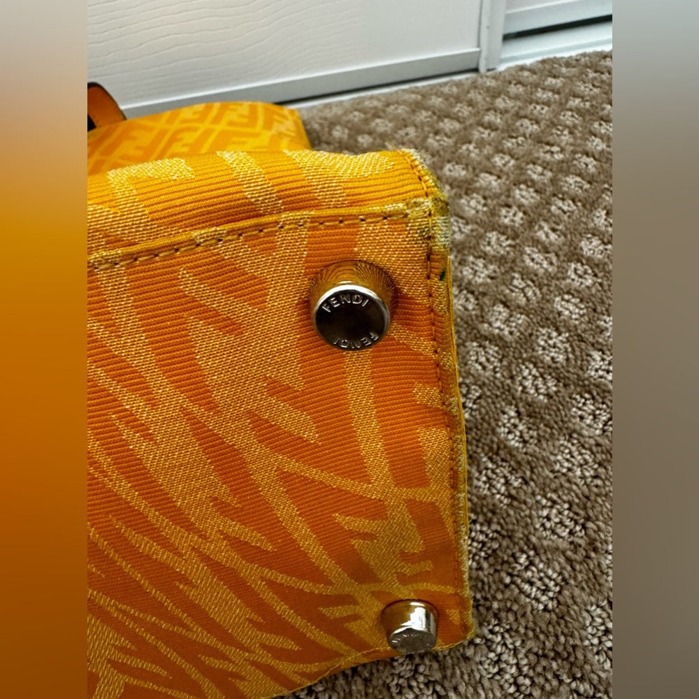 AUTH YELLOW FENDI TOTE!!!