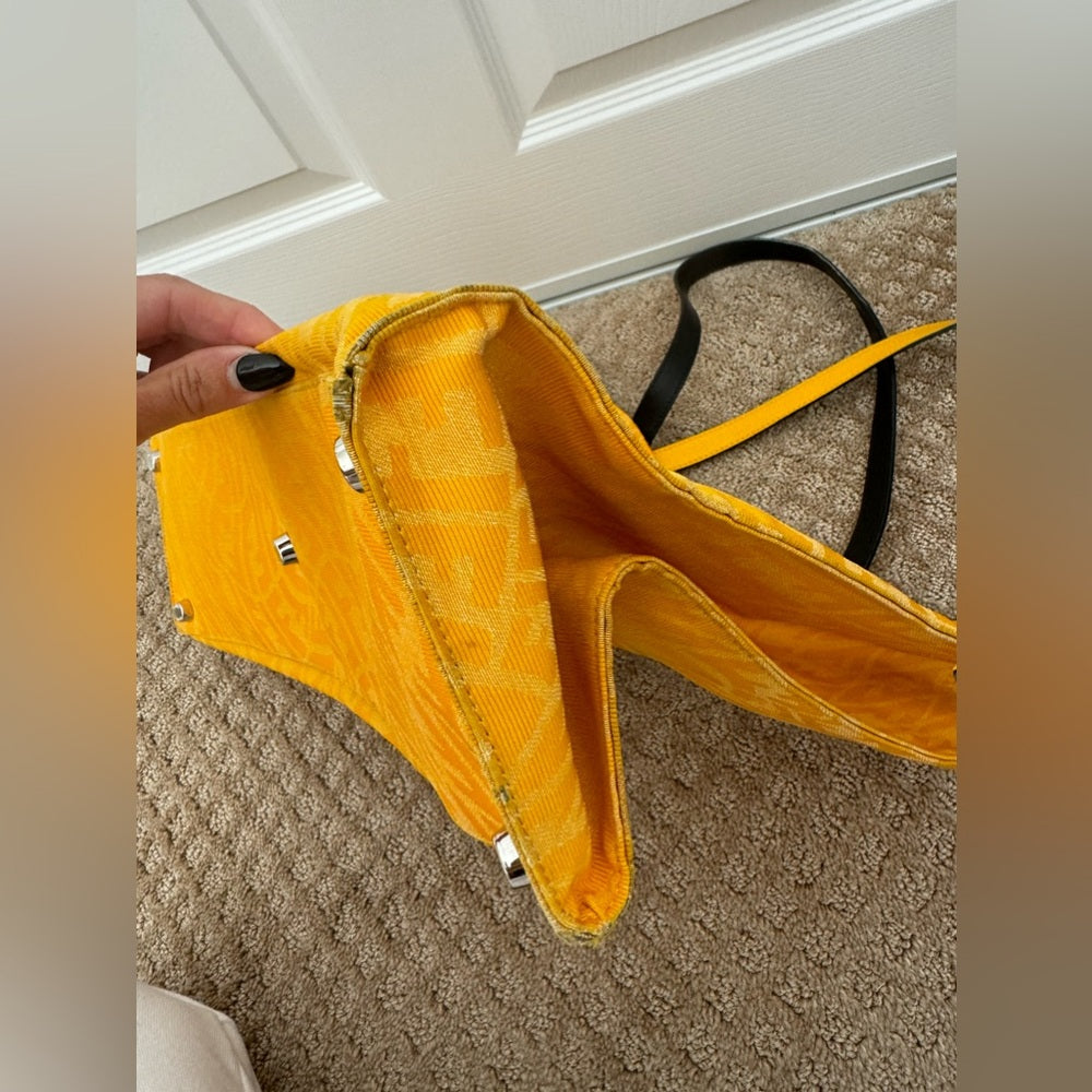 AUTH YELLOW FENDI TOTE!!!