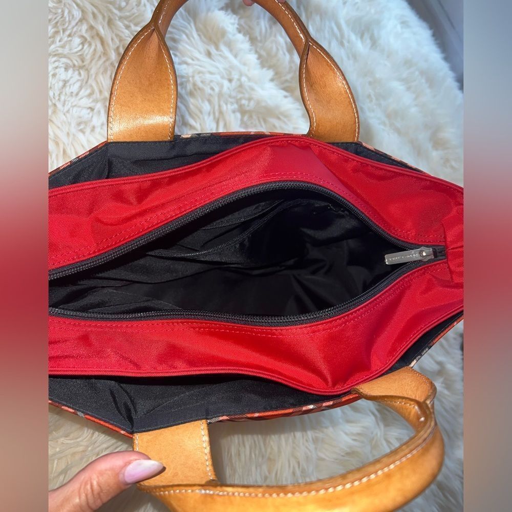 AUTH BURBERRY BAG IN RED!!!!