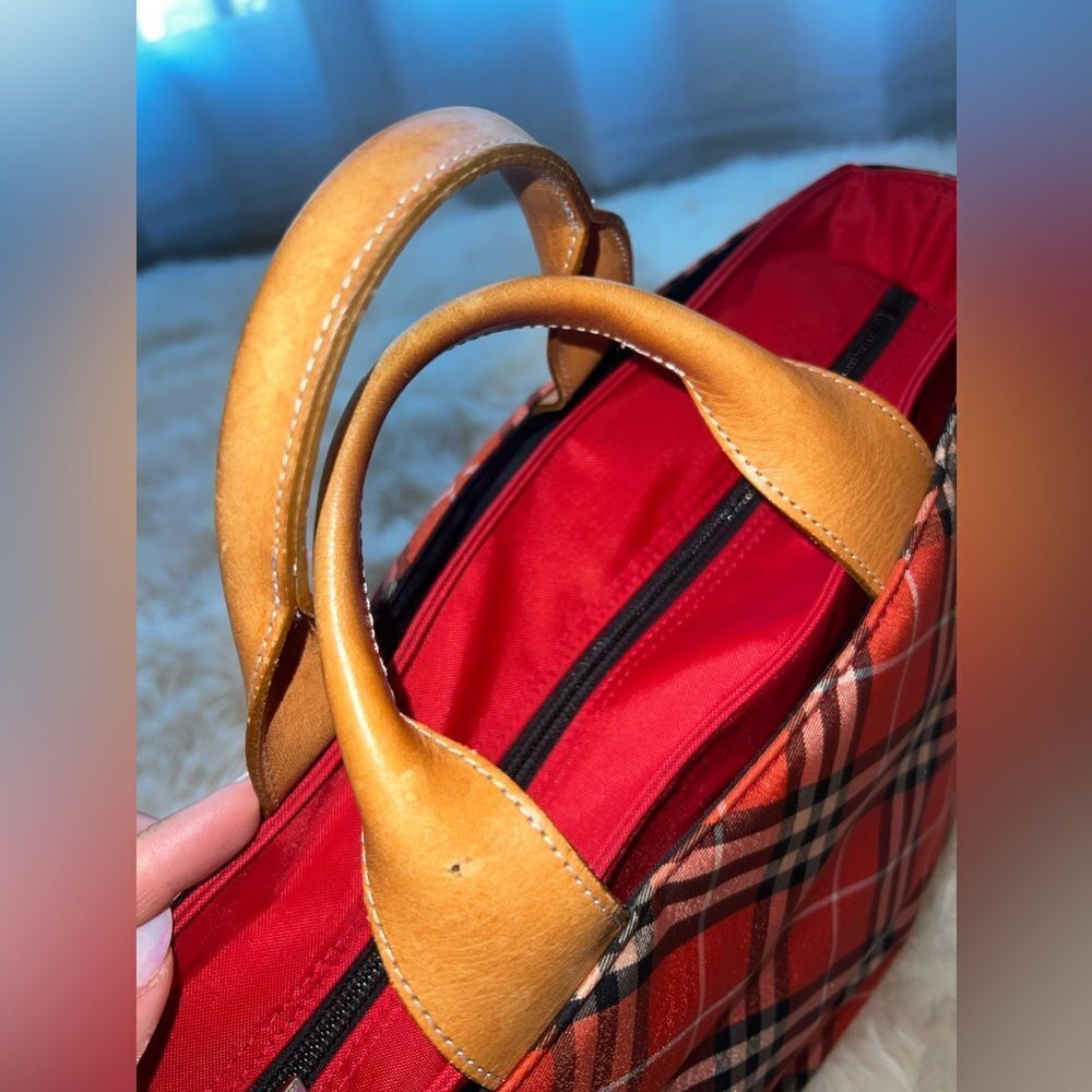 AUTH BURBERRY BAG IN RED!!!!