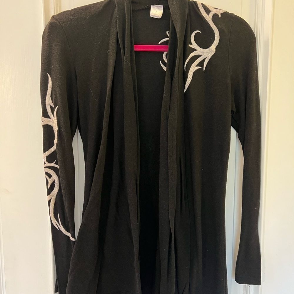 Sweater- black with white detail