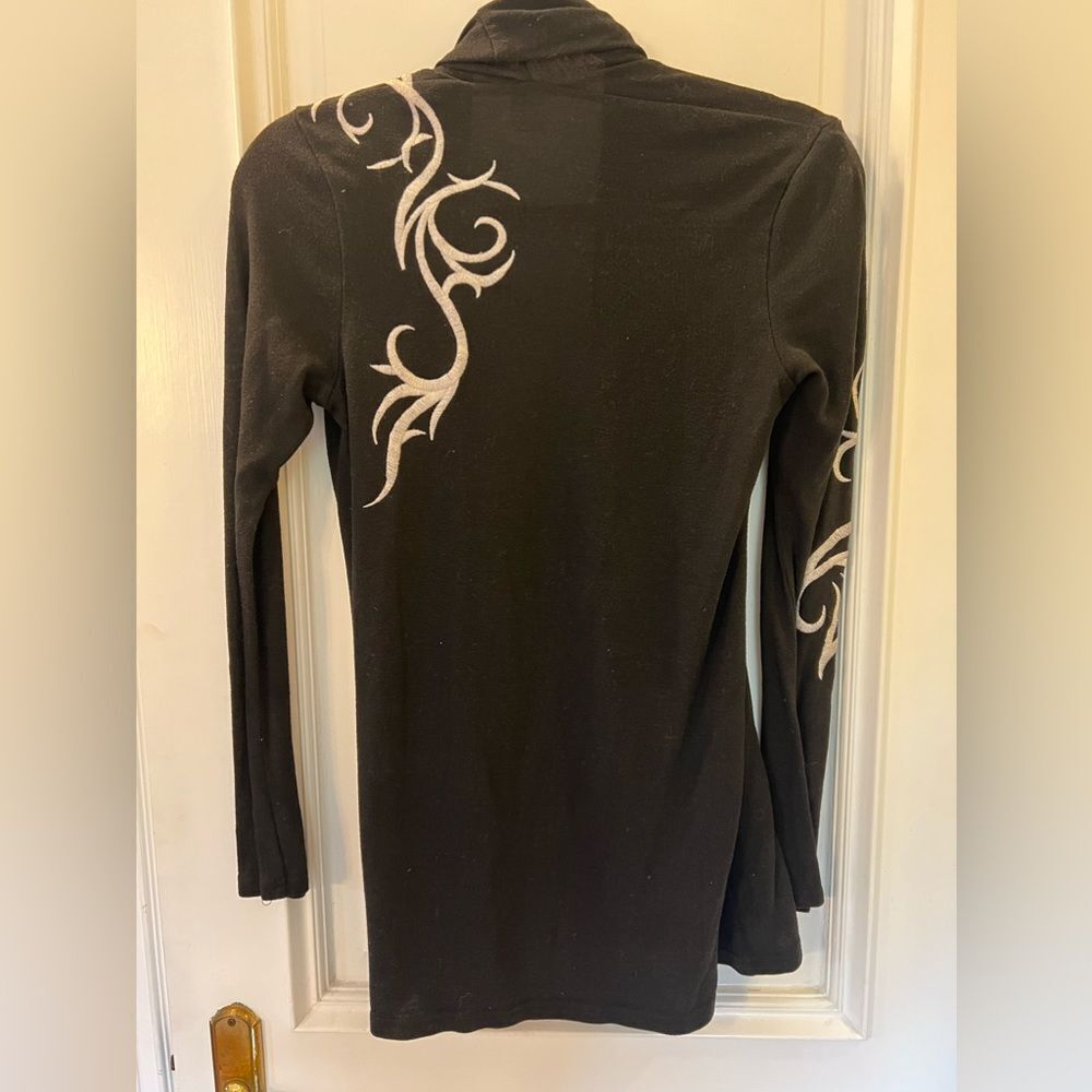 Sweater- black with white detail
