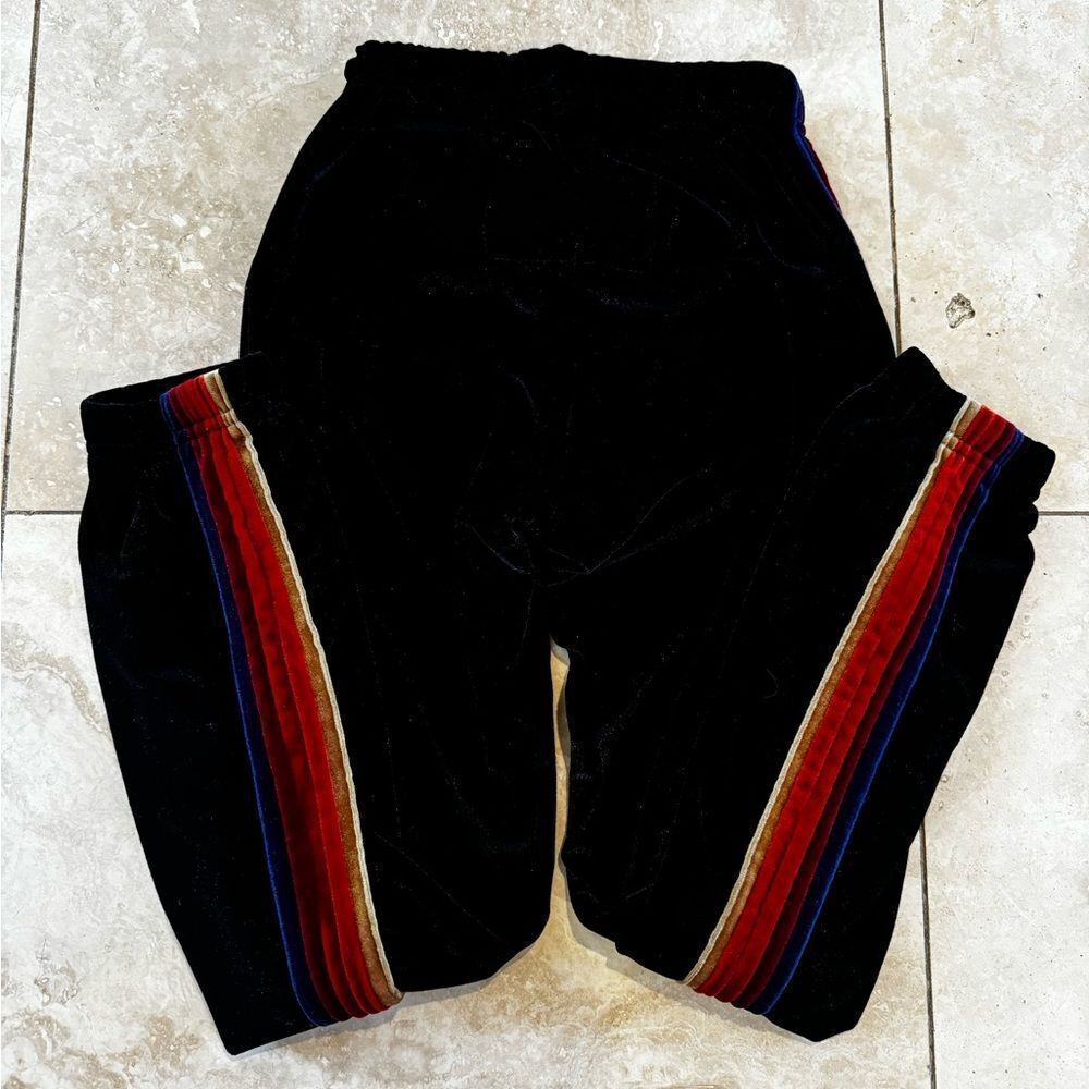 AVIATOR NATION black velvet 5 stripe XS