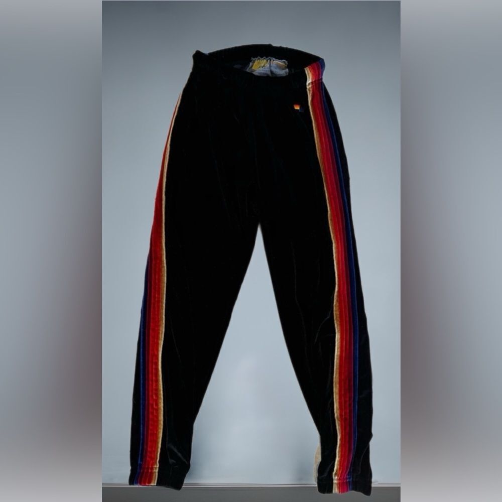 AVIATOR NATION black velvet 5 stripe XS