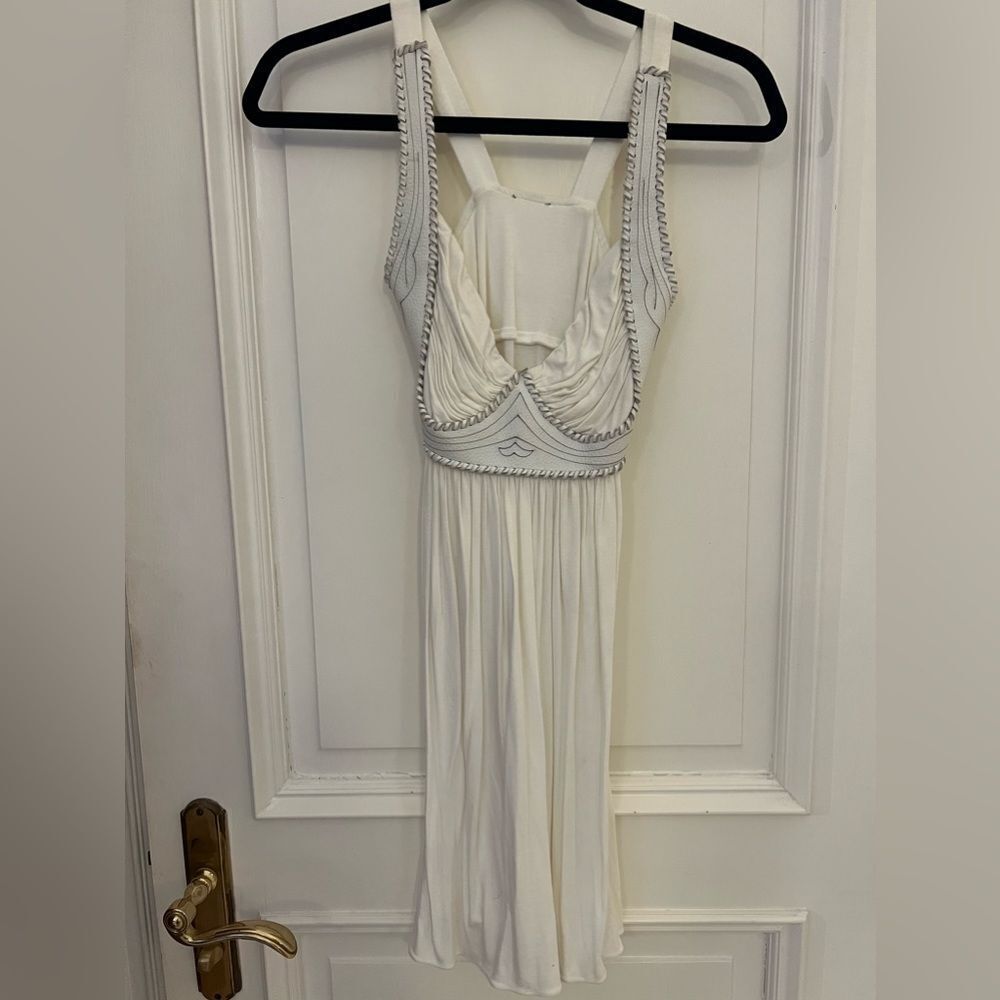 White dress with built in bra/corset in small