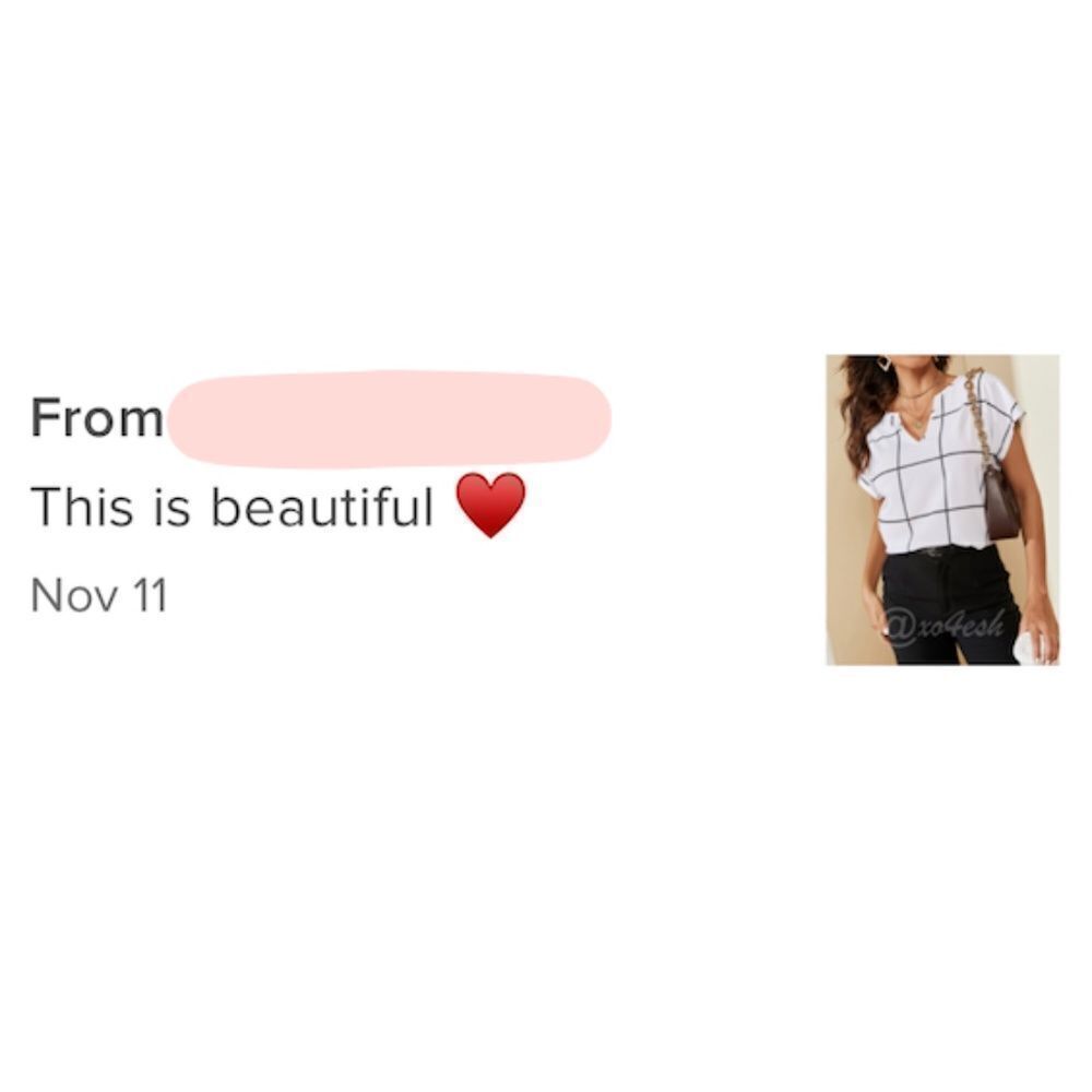 Grid Check White Blouse Tee Shirt Top