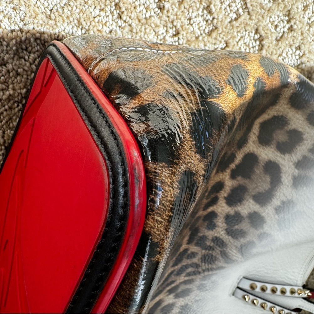 **RARE** AUTH CHRISTIAN LOUBOUTIN AMBRE LEOPARD TOTE BAG