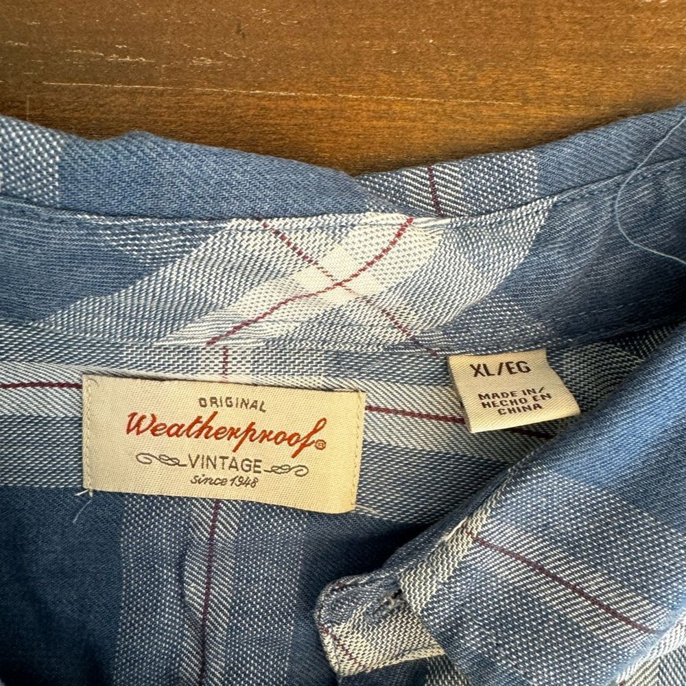 Men's Blue Plaid Shirt