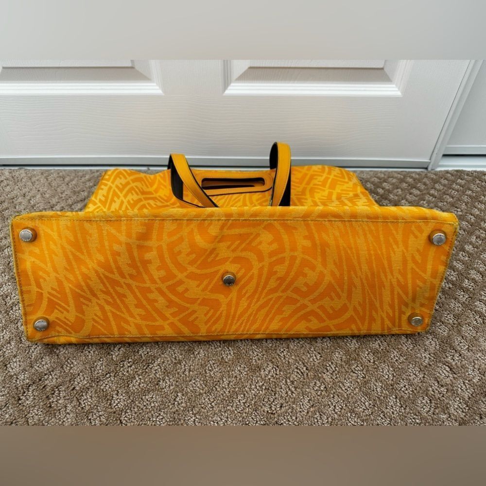 AUTH YELLOW FENDI TOTE!!!