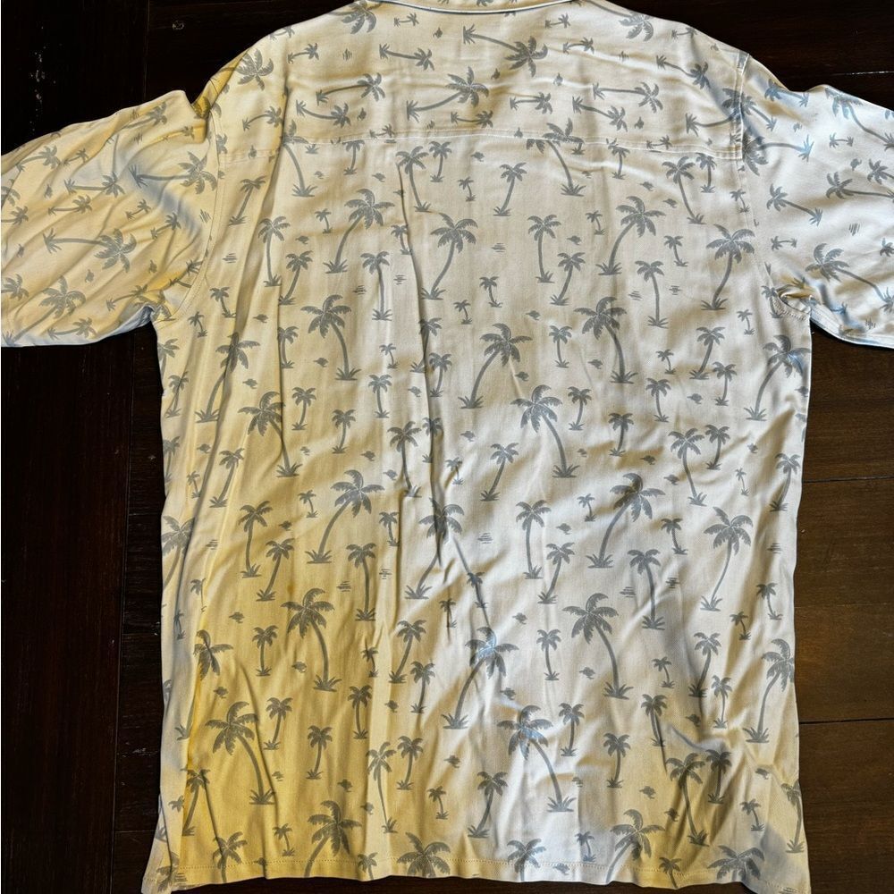 Paradise Coves Men's White Palm Tree Print Shirt