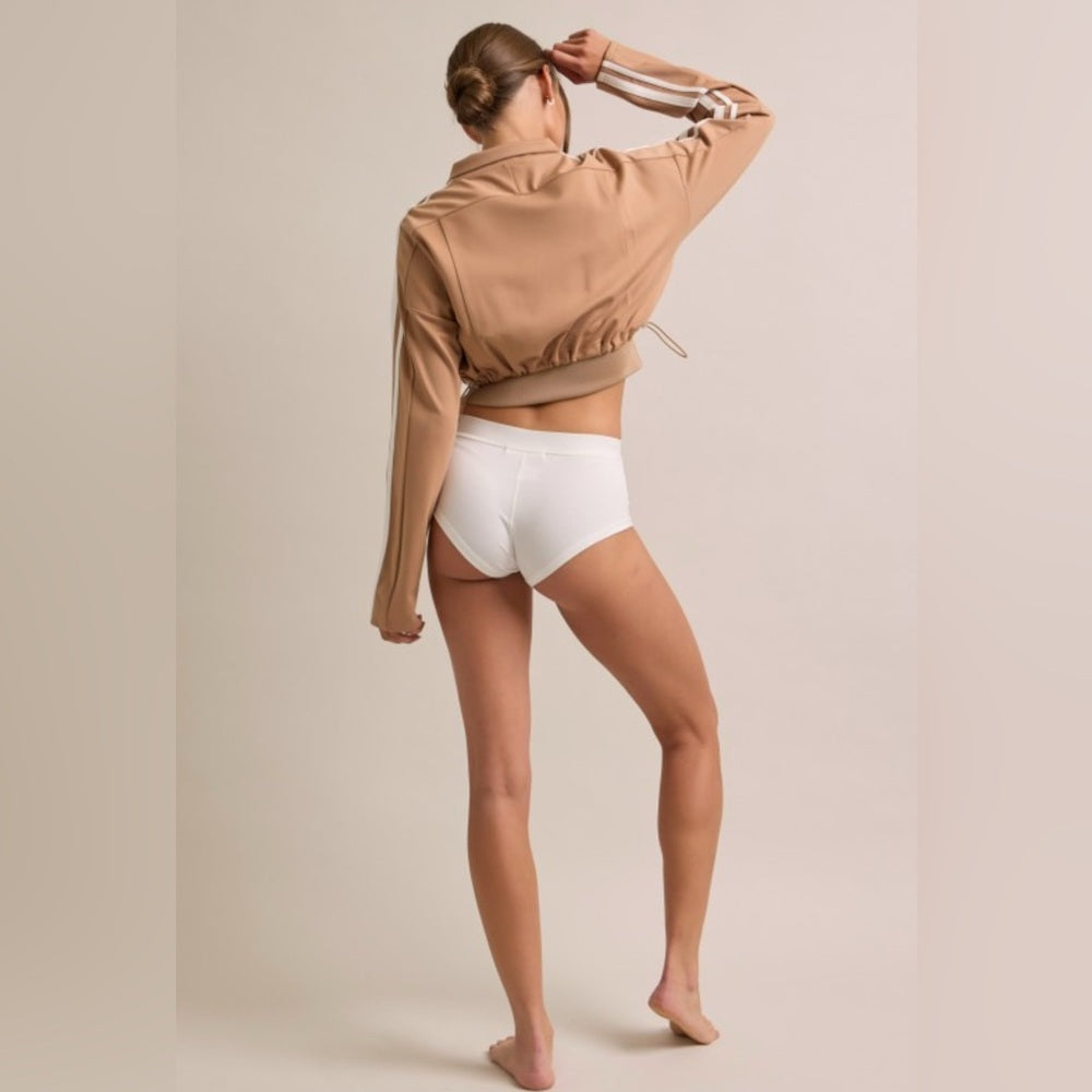 501. Jacket and Track Pant Suit Set- TAN