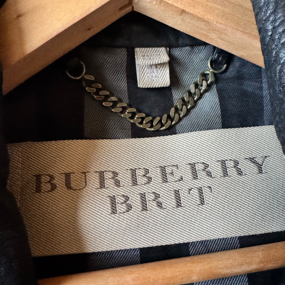 Burberry Black Leather Biker Jacket