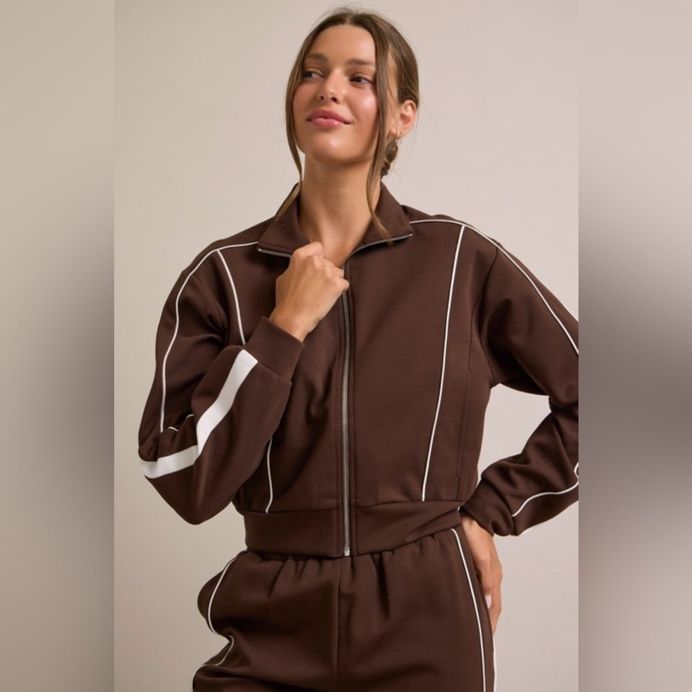 Pamela Pants & Sweatsuit Set- Brown