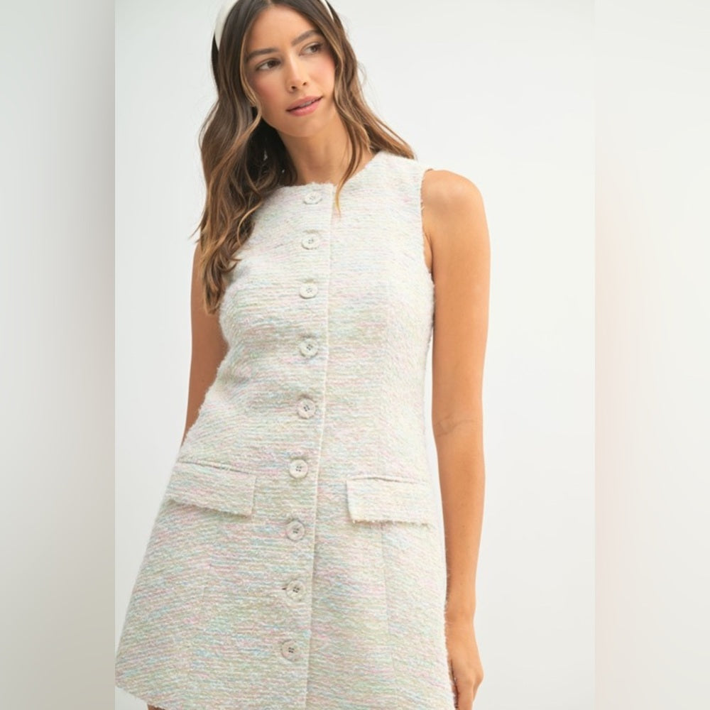 Classic Cream Sleeveless Dress