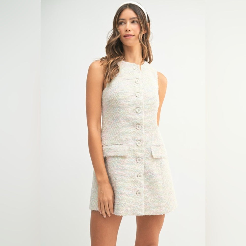 Classic Cream Sleeveless Dress