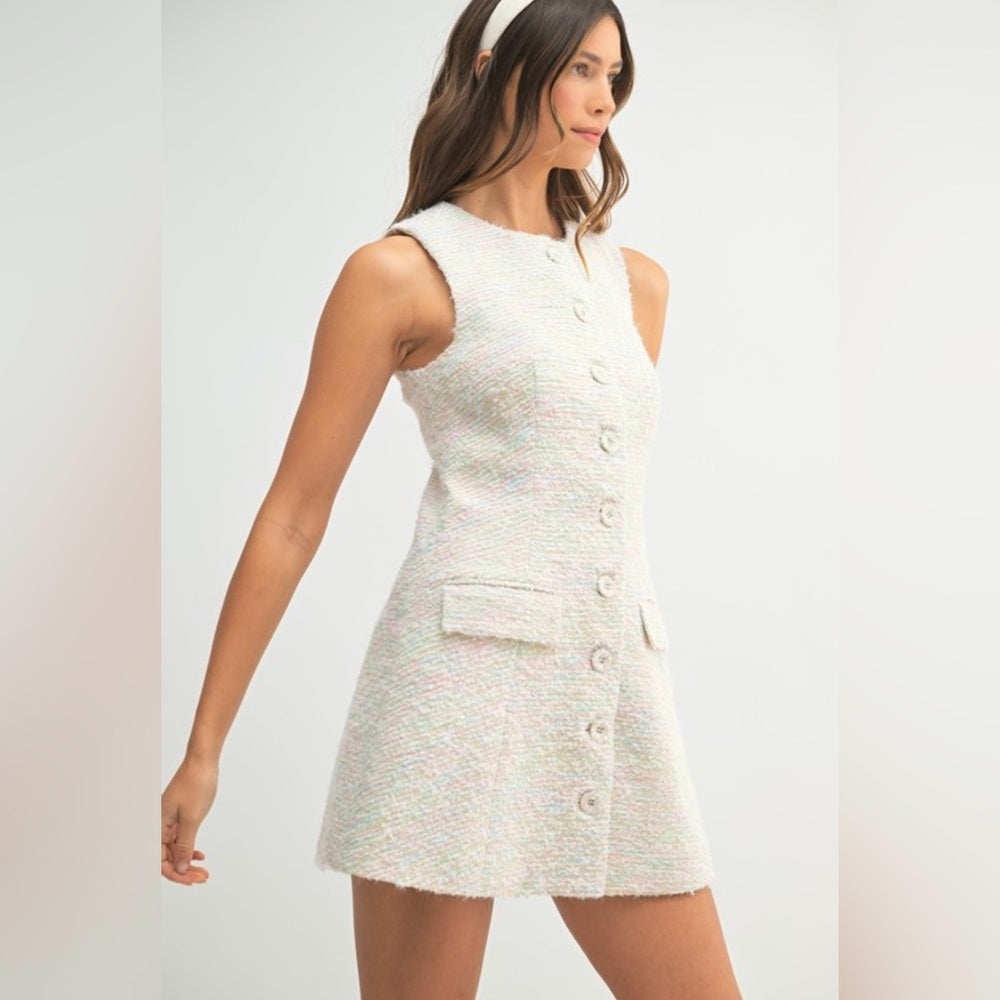 Classic Cream Sleeveless Dress