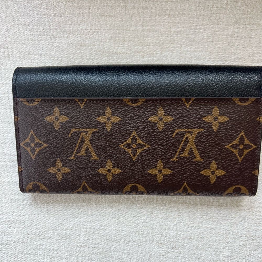 876. Louis Vuitton Black and Brown Monogram Wallet