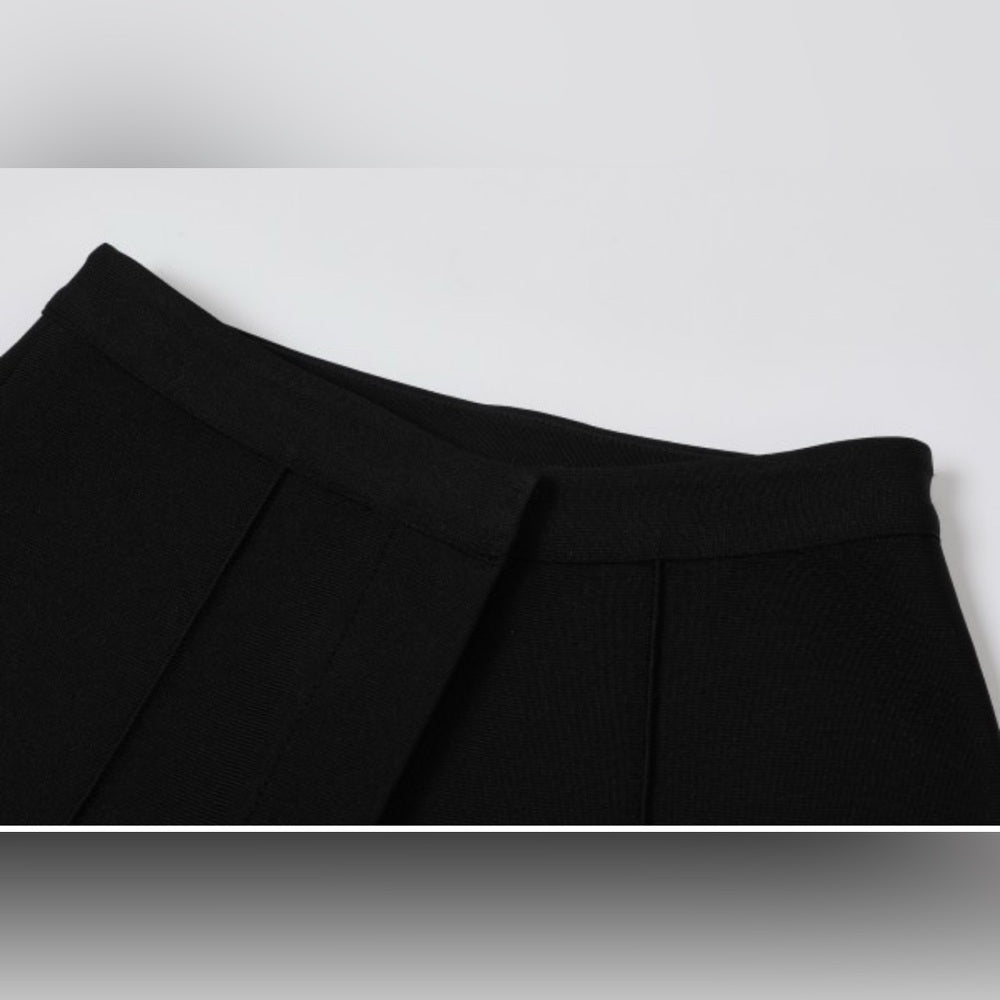 006. HUG ME Bandage Style Pants- Black