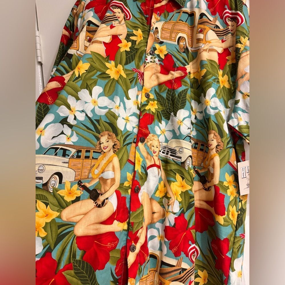 Men's Tropical Print Shirt - High Seas