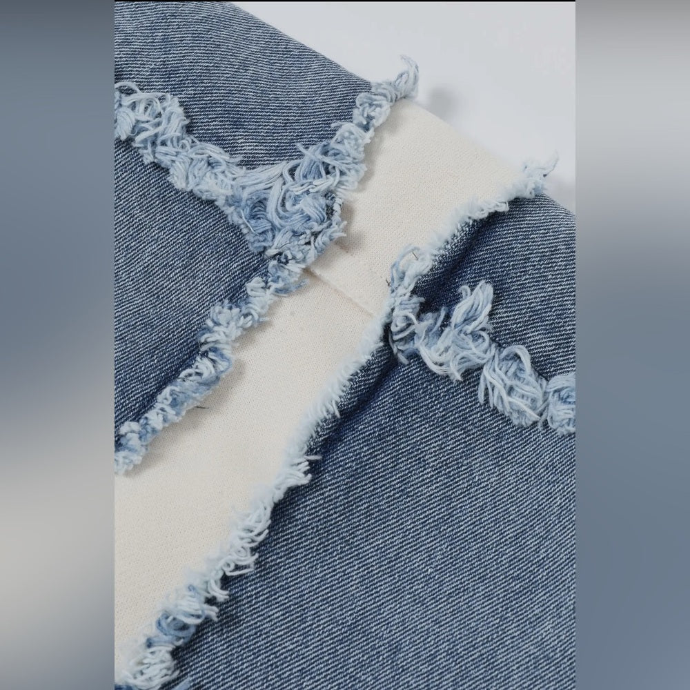 Denim Patchwork Hoodie
