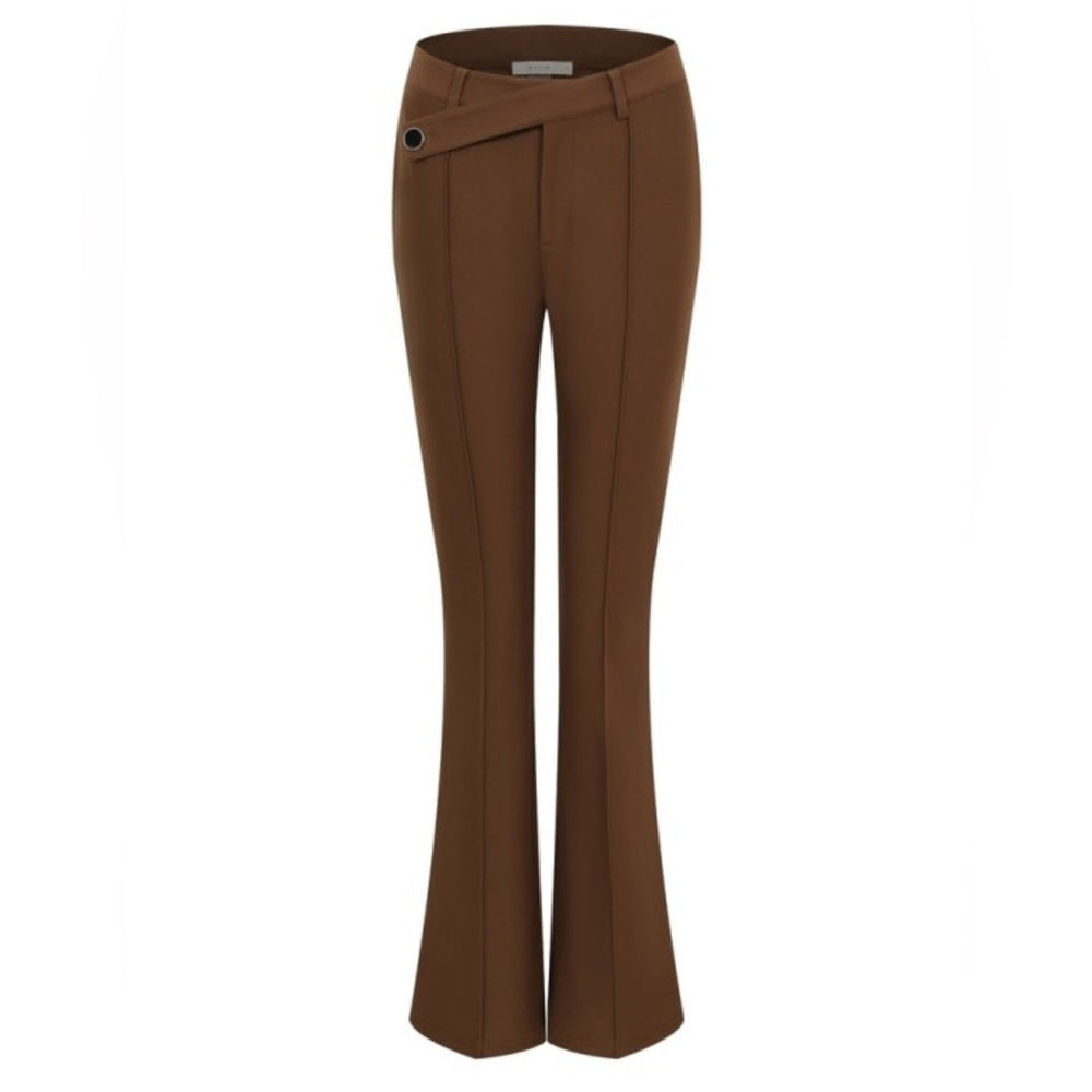Brown Side Button Pants