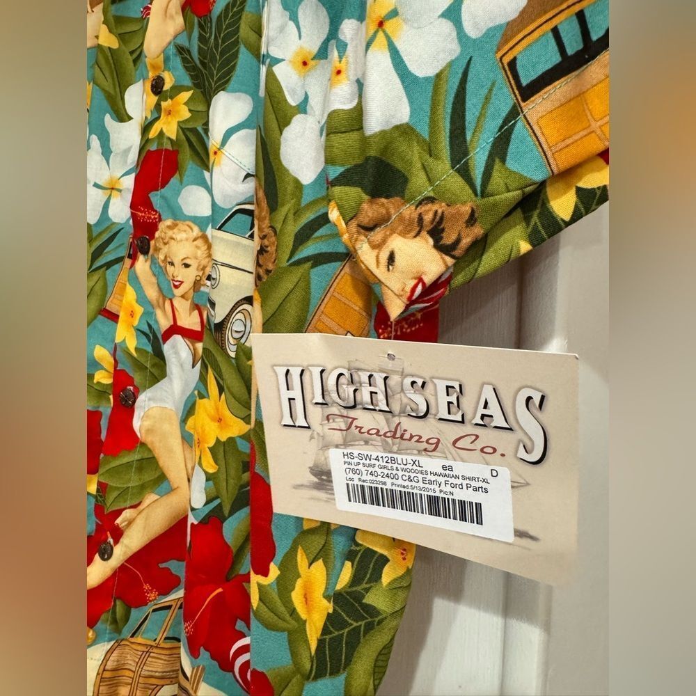 Men's Tropical Print Shirt - High Seas