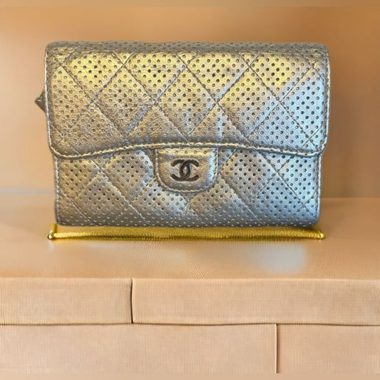 AUTHENTIC CHANEL WALLET- Silver