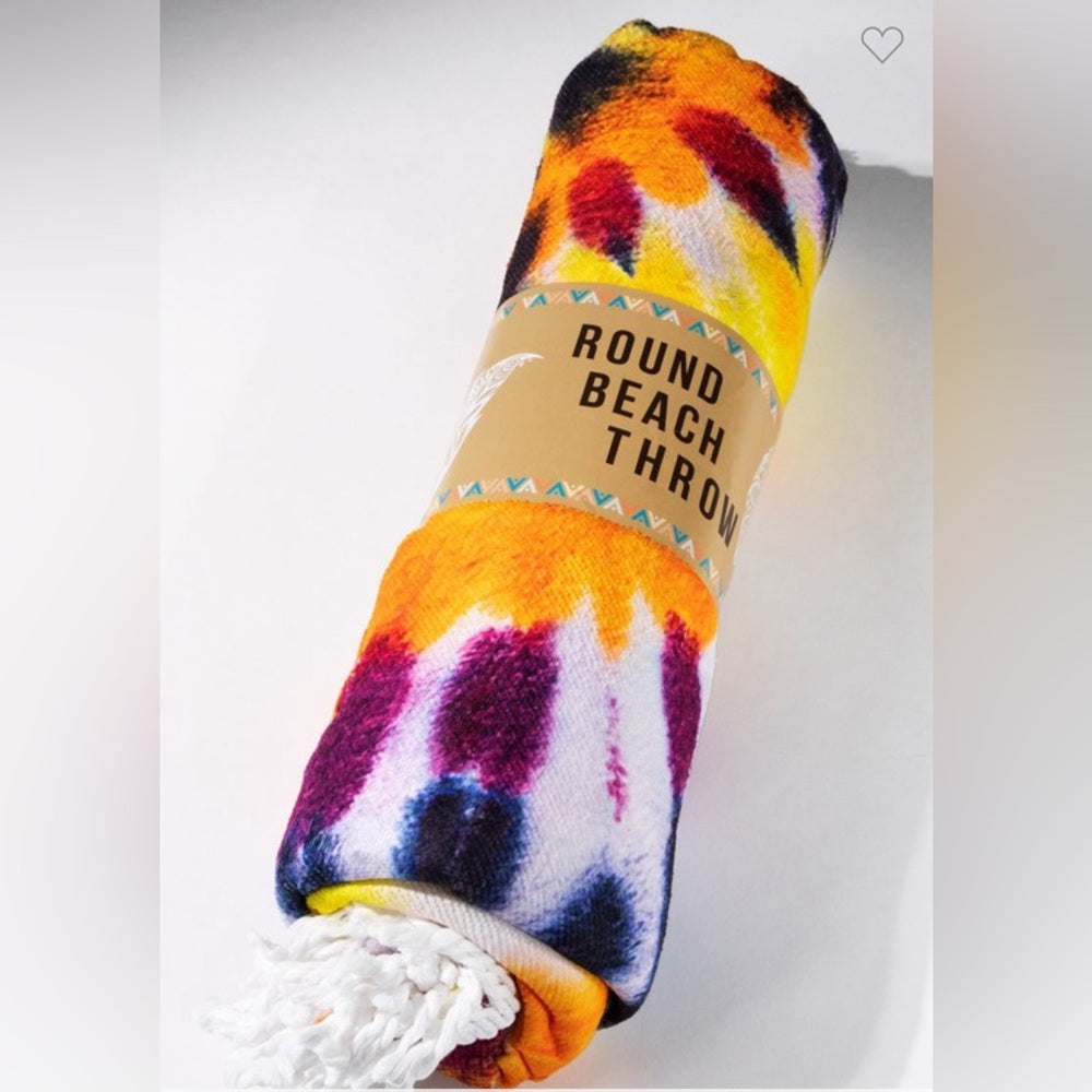 Newport Round Beach Towel, Tie-Dye