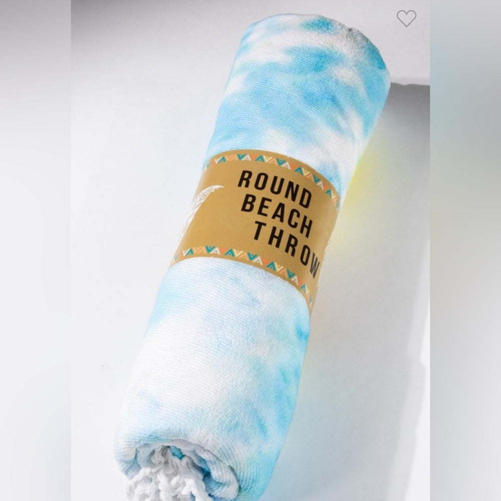 Ocean Round Beach Towel- Tie-Dye