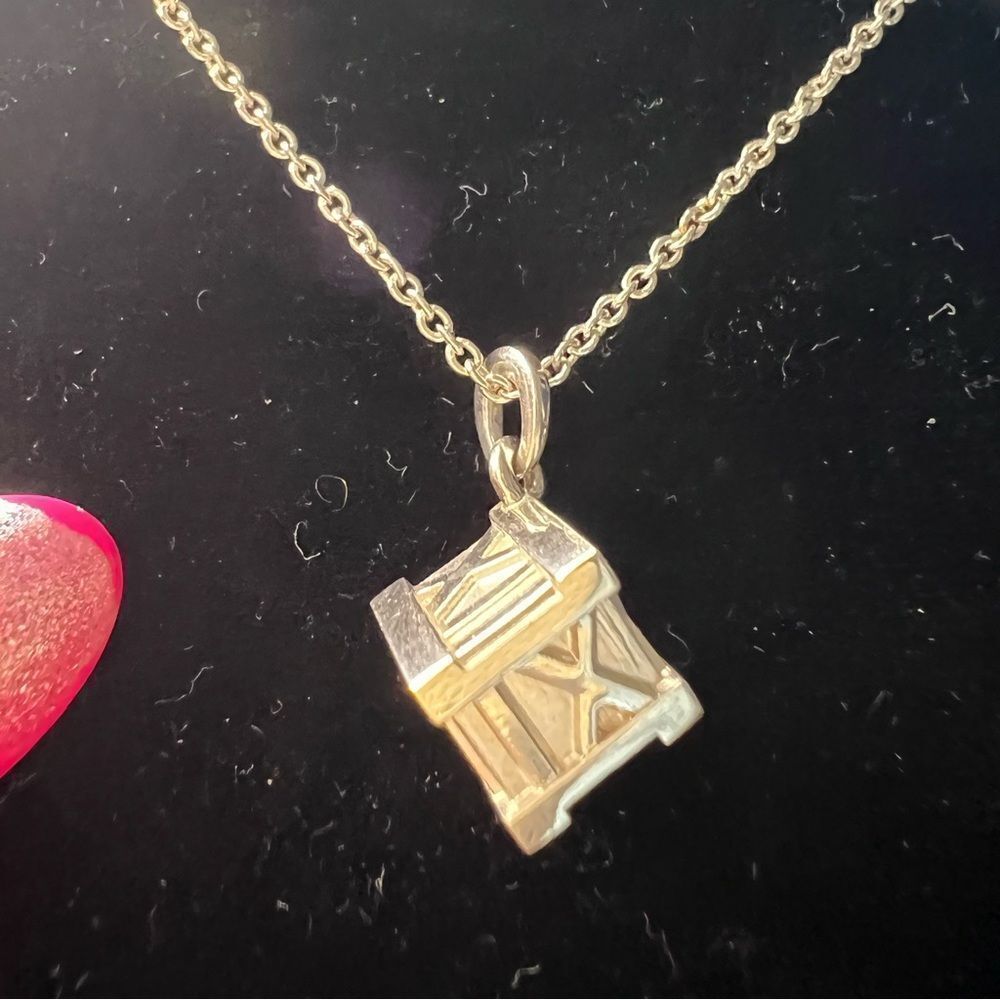 Tiffany & Co. Atlas cube necklace