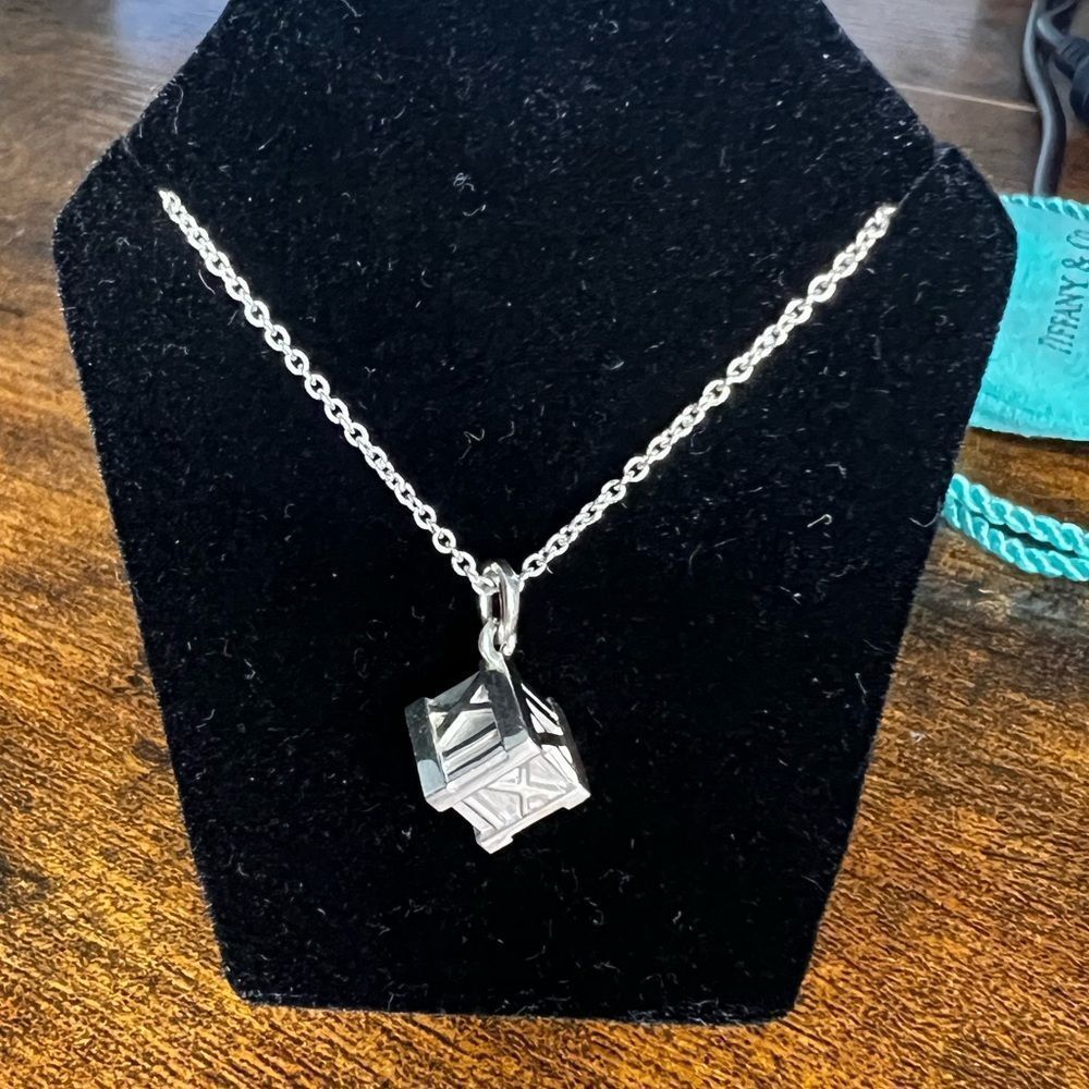 Tiffany & Co. Atlas cube necklace