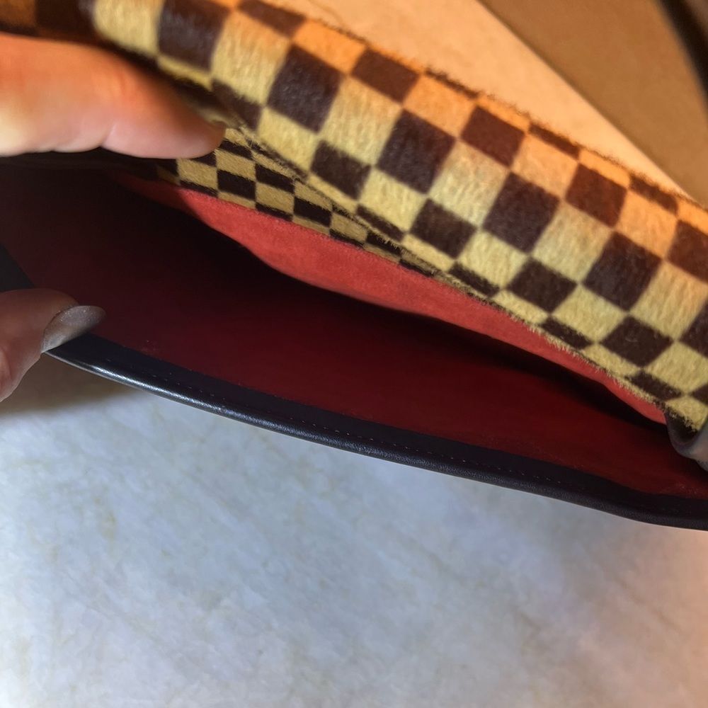 AUTH LOUIS VUITTON DAMIER SAUVAGE PONY HAIR BAG